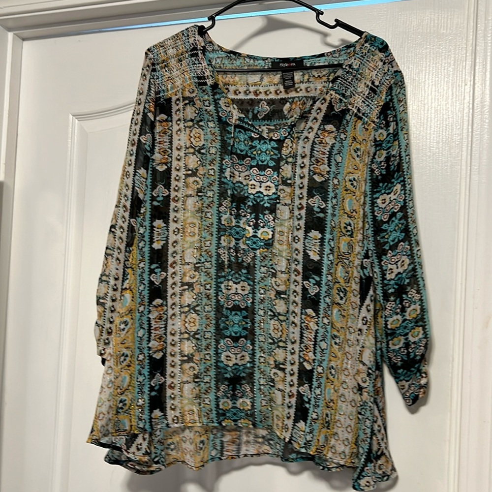 Style & Co. Beautiful Multi Color Top